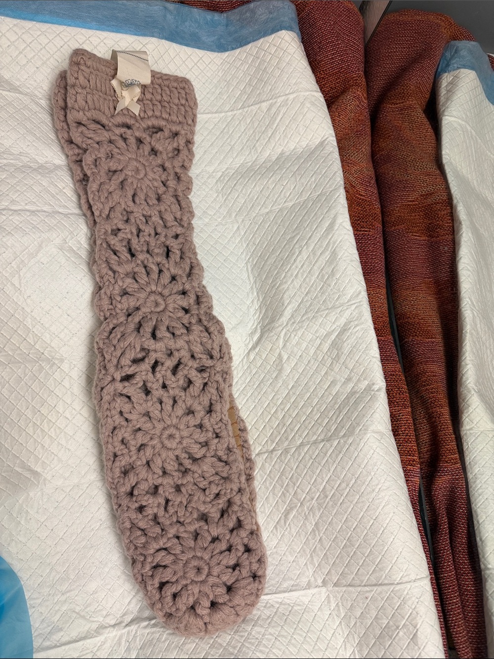 Free people knitted long slippers